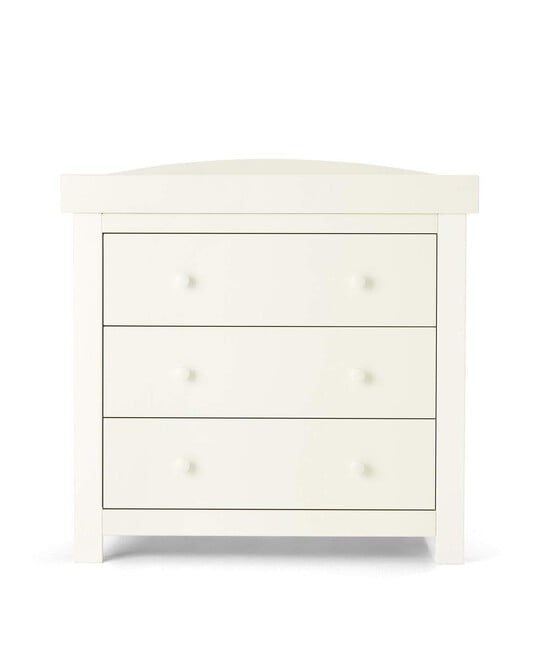 Mia 3 Piece Cot, Dresser Changer and Premium Dual Core Mattress Set - White image number 5